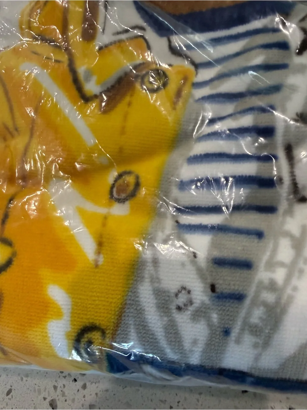 New womens Ralph Lauren Polo Bear Print Tee with Yellow Jacket Beach Towel